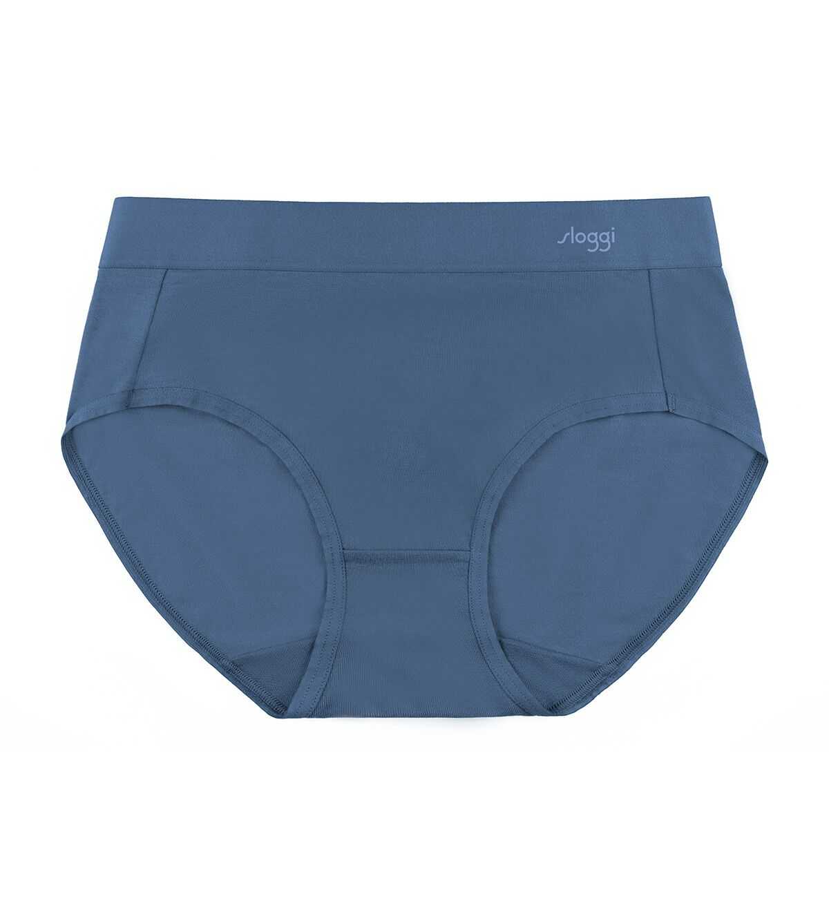 NEW sloggi 10223255 sloggi Basic Sporty Cool Hipster P 00XX กางเกงชั้นในรูปแบบฮิปสเตอร์ น้ำเงิน