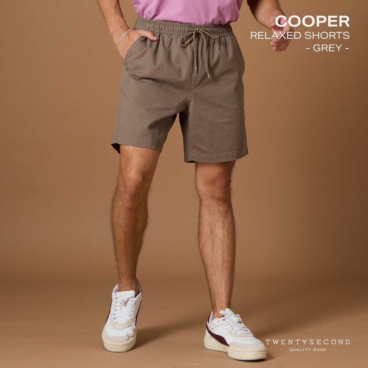 COOPER RELAXED SHORTS - GREY