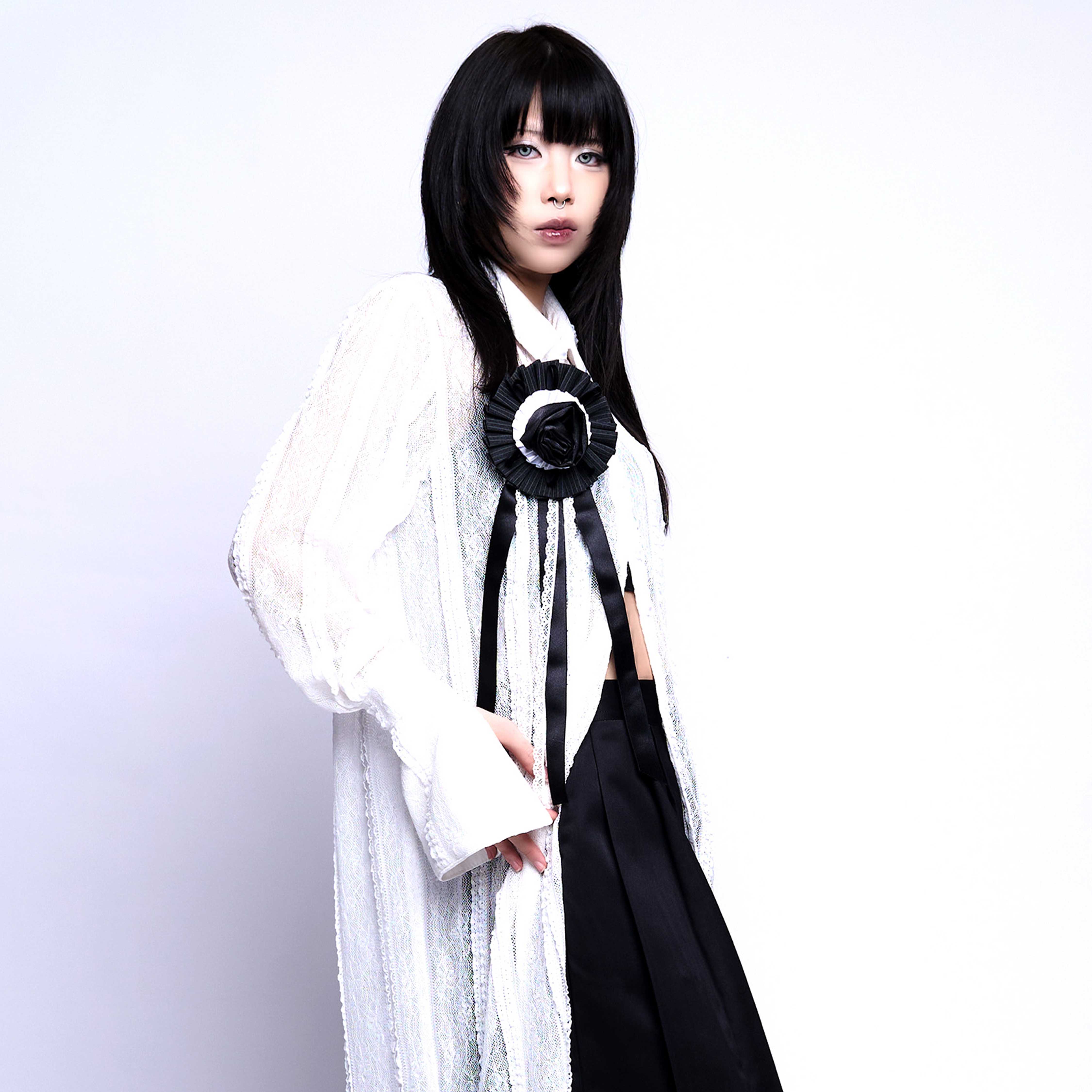 Nabi Club – Lace Maxi Shirt [White]