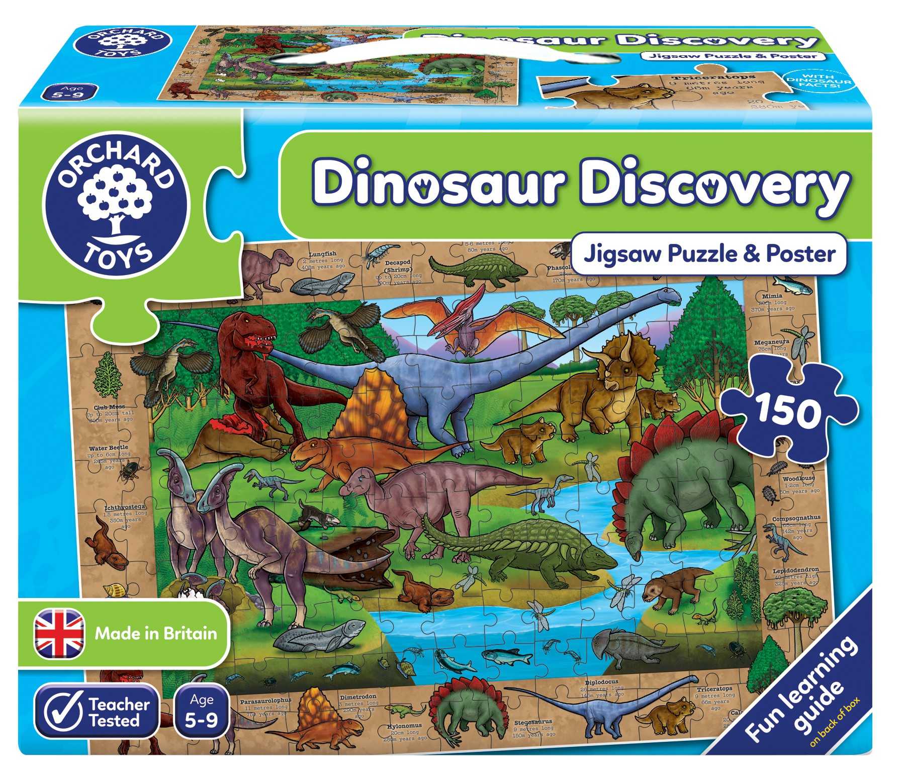 ORCHARD TOYS, Dinosaur Discovery จิ๊กซอว์ไดโนเสาร์ สำหรับ 5-9 ปี ลิขสิทธิ์แท้ นำเข้าจากอังกฤษ