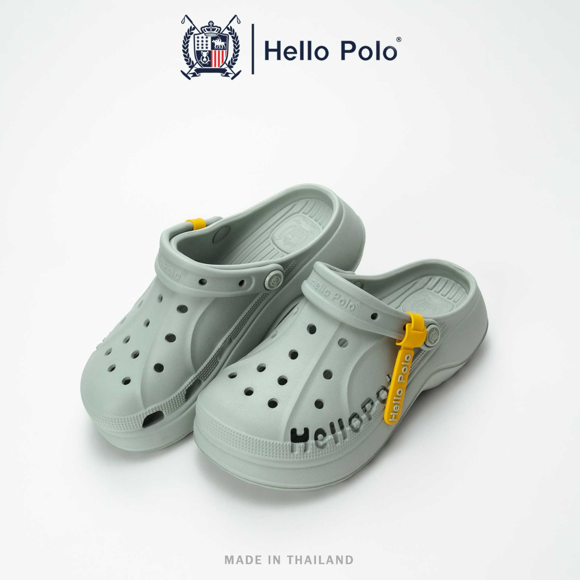 Hello Polo  รุ่น HP8067 รองเท้าหัวโต รองเท้าแตะสำหรับผู้ชายและผู้หญิง พื้นนุ่ม สบายเท้า Size 36-41