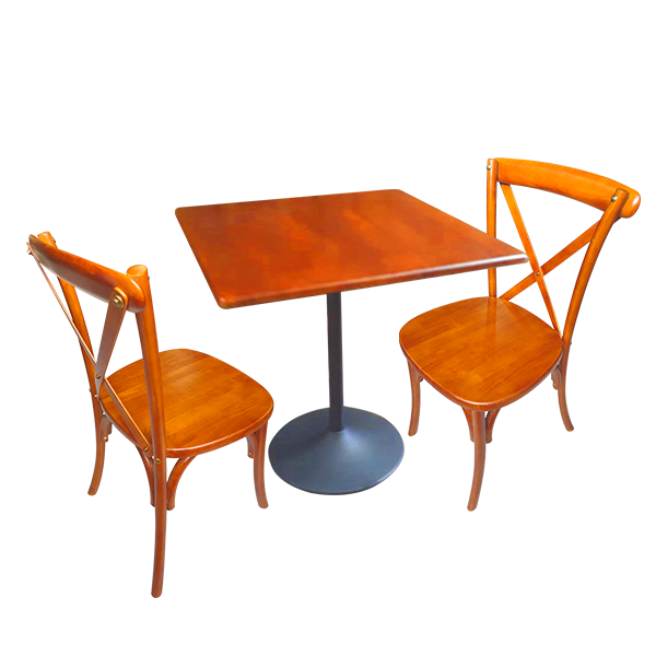 ชุดโต๊ะ1 เก้าอี้2 checko chair & square champagne table
