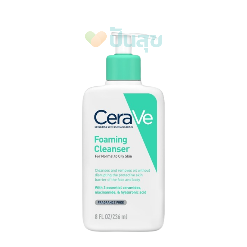 CeraVe Foaming Cleanser โฟมเจลทำความสะอาดผิวหน้าและผิวกาย สำหรับผิวมัน 236ml