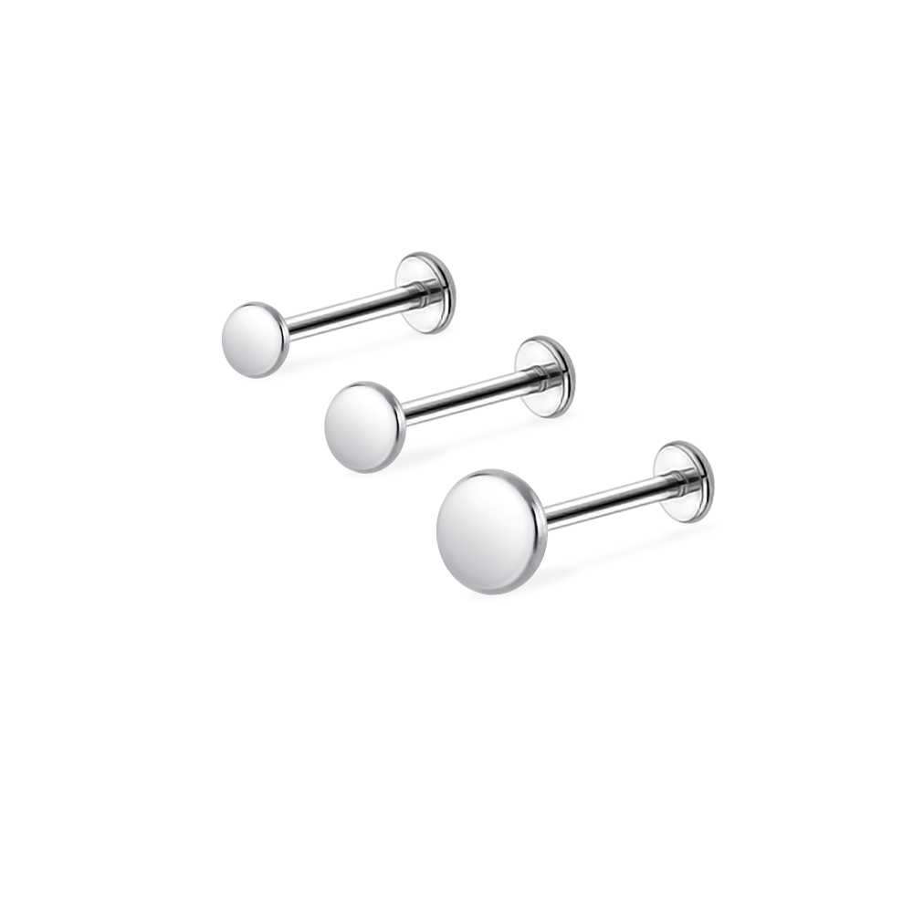 PiercingRoomByJay Round Disc Titanium Flat back เกรดการแพทย์ (ราคาต่อชิ้น)