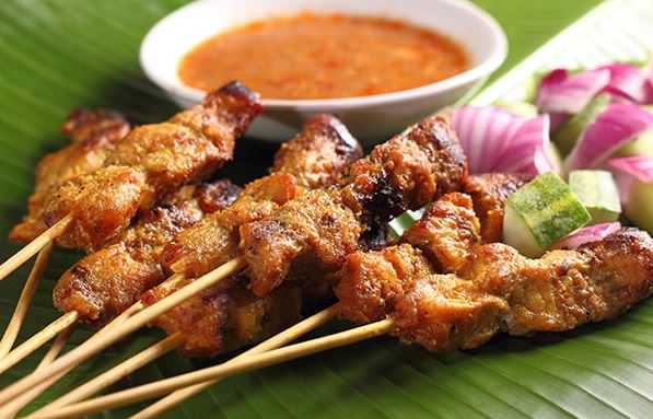 เนื้อสะเต๊ะ  Grilled Beef Sate