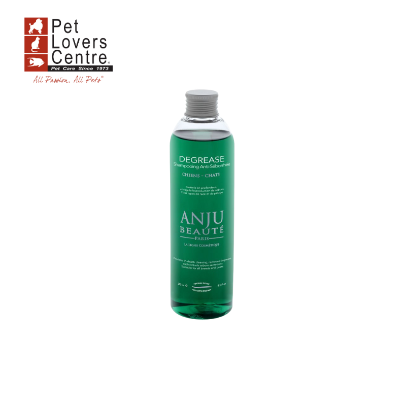 แชมพูสำหรับสุนัขและแมว นำเข้าจากฝรั่งเศส ANJU BEAUTE DEGREASE 250ML