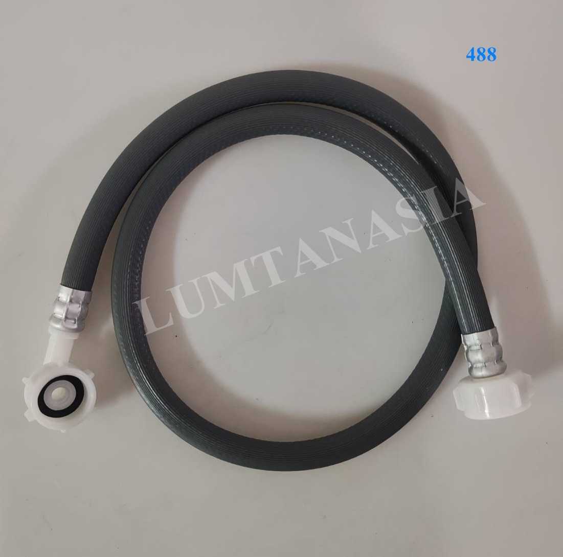 สายน้ำดีเข้าเครื่องซักผ้า เกลียวใน 2 ข้าง (สายเทา-น้ำเย็น)  (LTA00515)