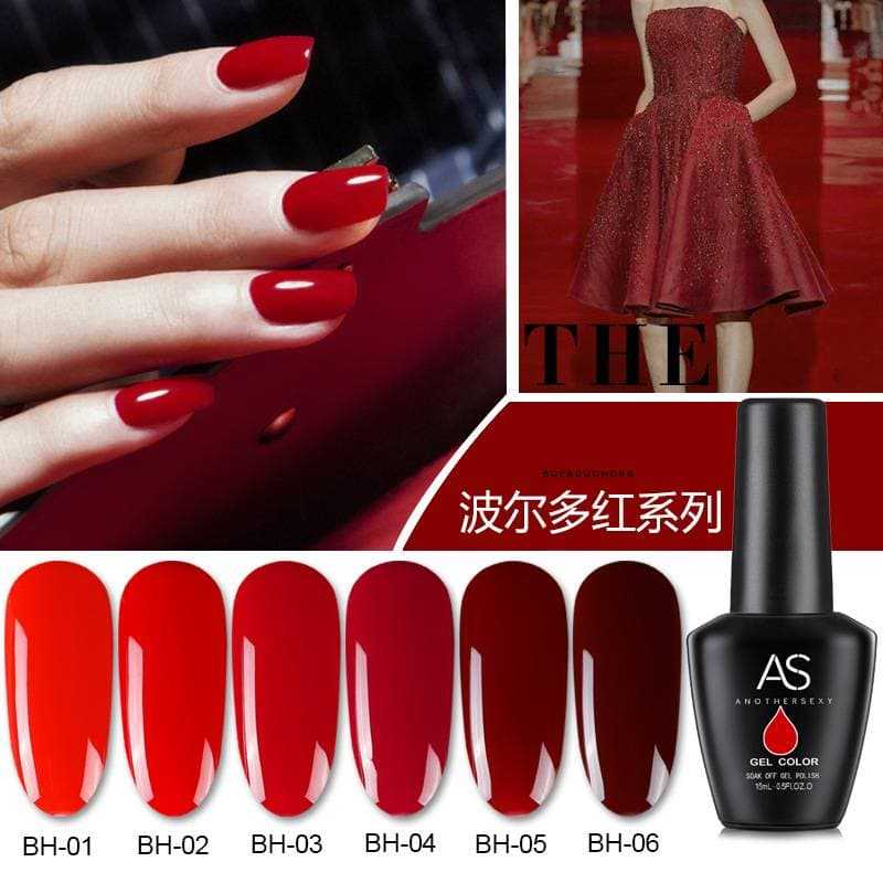 สีเจล AS โทนแดง รหัสสี BH ขนาด 15ml