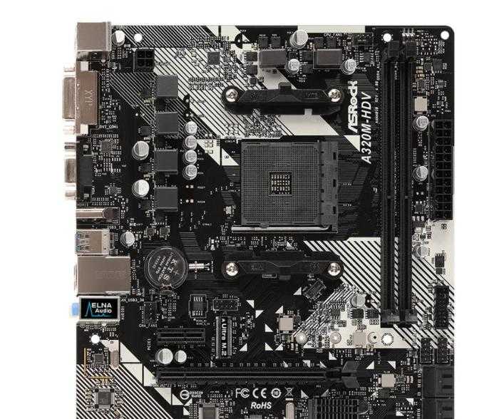 เมนบอร์ด (เมนบอร์ด) AM4 ASROCK A320M HDV R4.0
