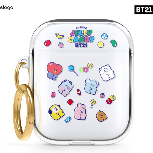 BT21 I elago AirPods 1 & 2 Clear Case