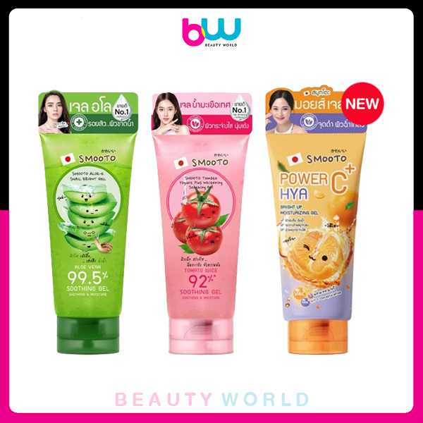Smooto สมูทโตะ อโล-อี สเนล ไบรท์ เจล / โทเมโท โยเกิร์ต พลัส ไวท์เทนนิ่ง ซูทติ้ง เจล  200 กรัม (หลอด)