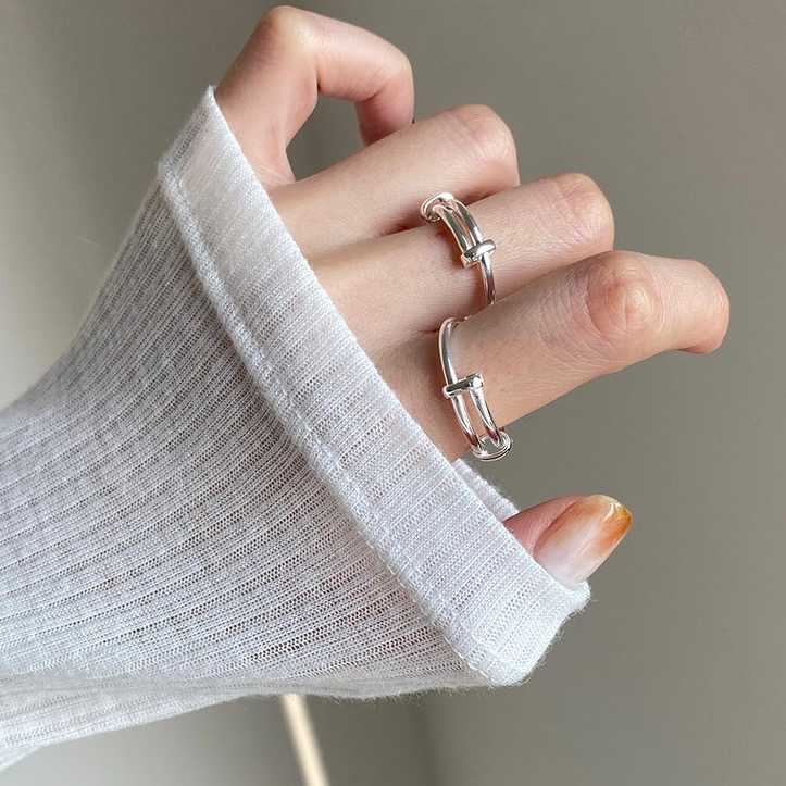 [พร้อมส่ง] 💍🩶✨ แหวนทรงสวยสุดมินิมอล | QF019
