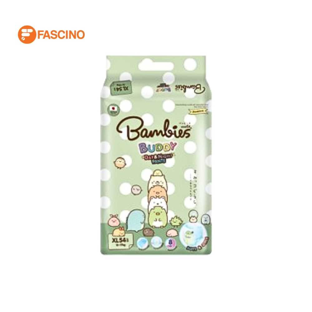 BAMBIES BUDDY DAY & NIGHT PANT กางเกงผ้าอ้อมเด็ก Size XL (54 ชิ้น)