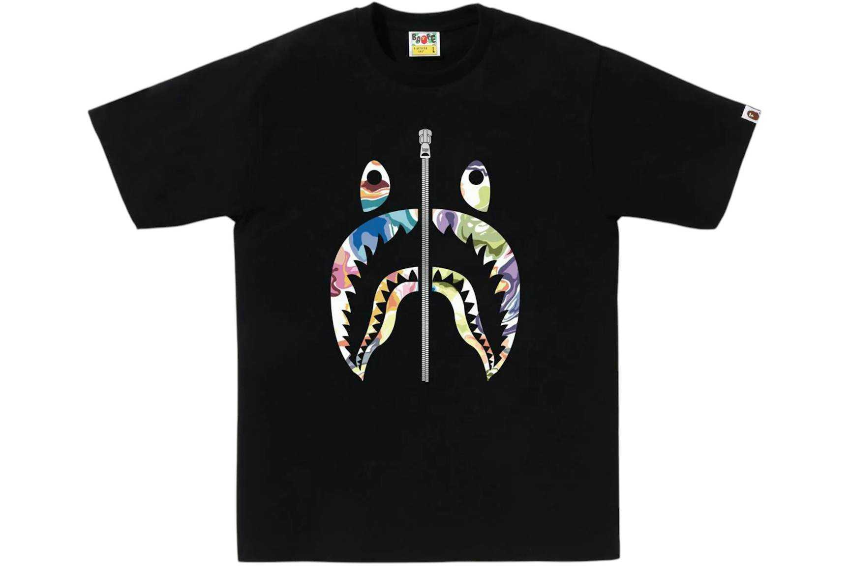 Bape Art Camo Shark Tee Black