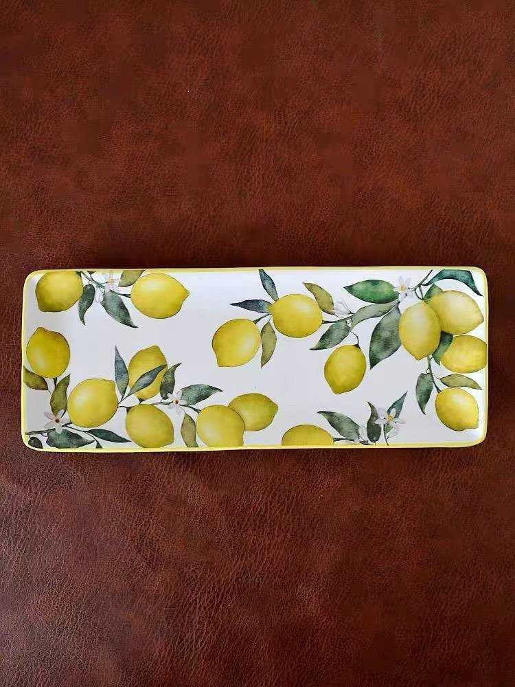 LEMON 13  INCH TRAY  V.2 // จานเปลมะนาว