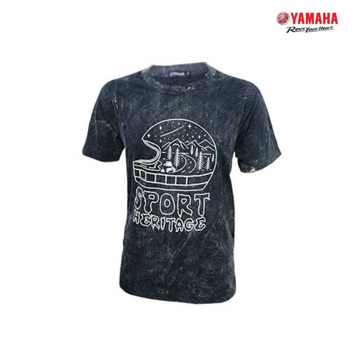 เสื้อยืดผ้าฟอก สกรีนลาย (สีดำ/ขาว)