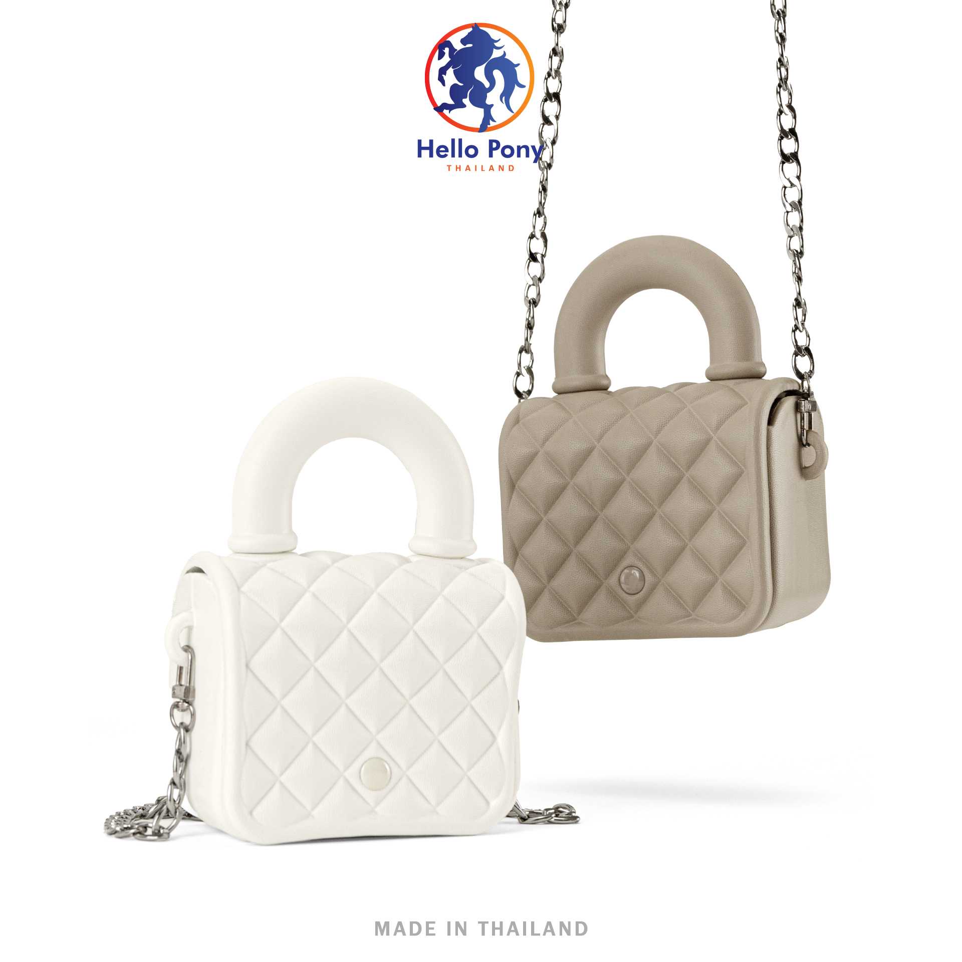 Hello Pony รุ่น BM4005 กระเป๋าสะพายข้าง EVA แฟชั่น พร้อมสายโซ่ สำหรับผู้หญิง ขนาด 17 x 12.5 CM