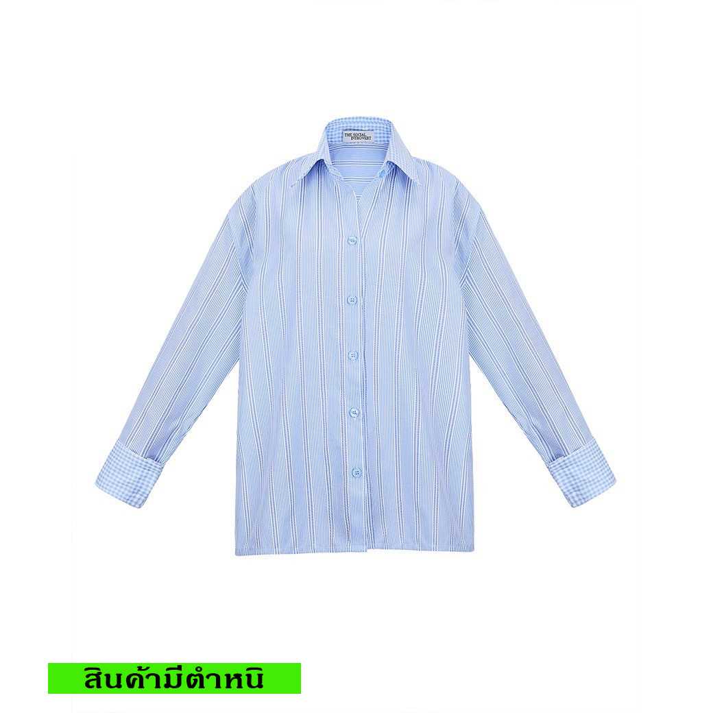 (สินค้ามีตำหนิ) LILIAN SHIRT - BLUE