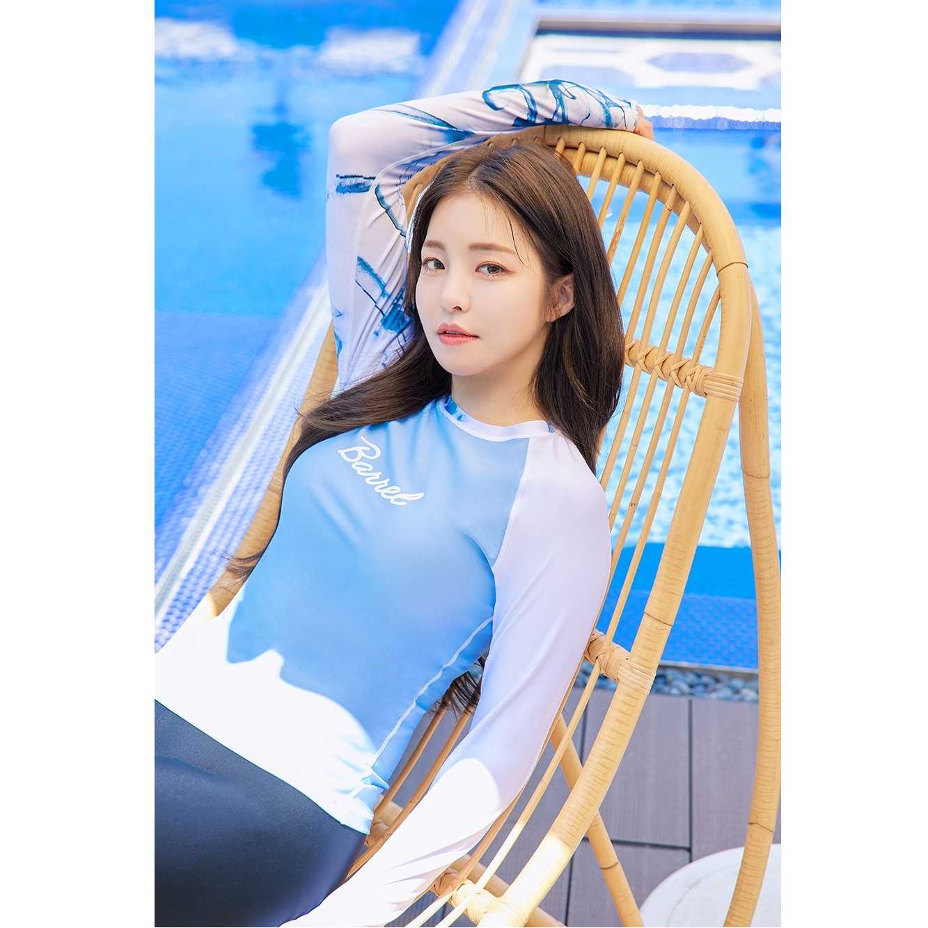 Womens EPI Rashguard PALE BLUE