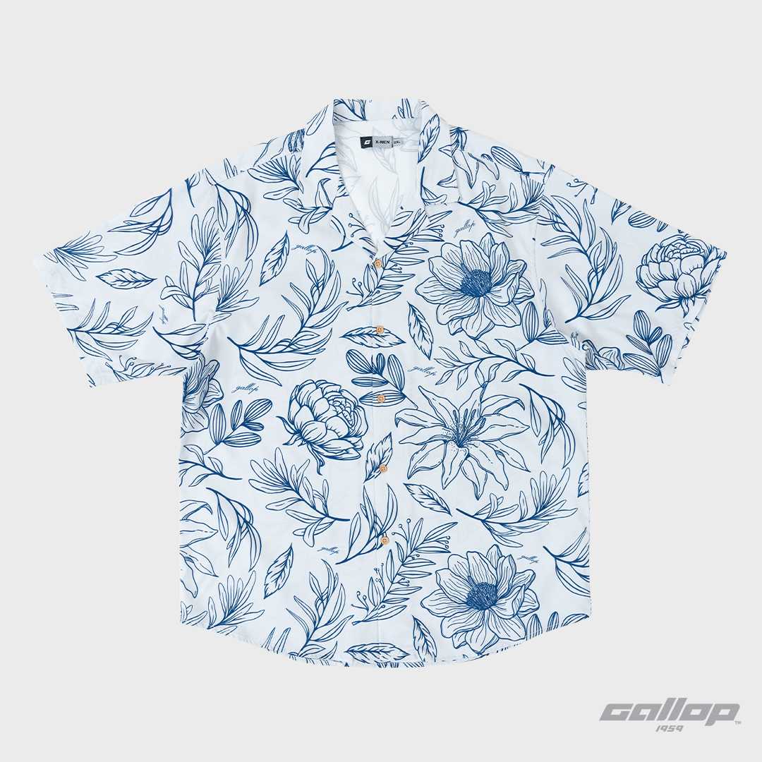 GALLOP : X-Men Graphic Print Hawaii Shirt เสื้อฮาวาย รุ่น GWX9007 สี White - ขาว / ราคาปกติ 1,990.-
