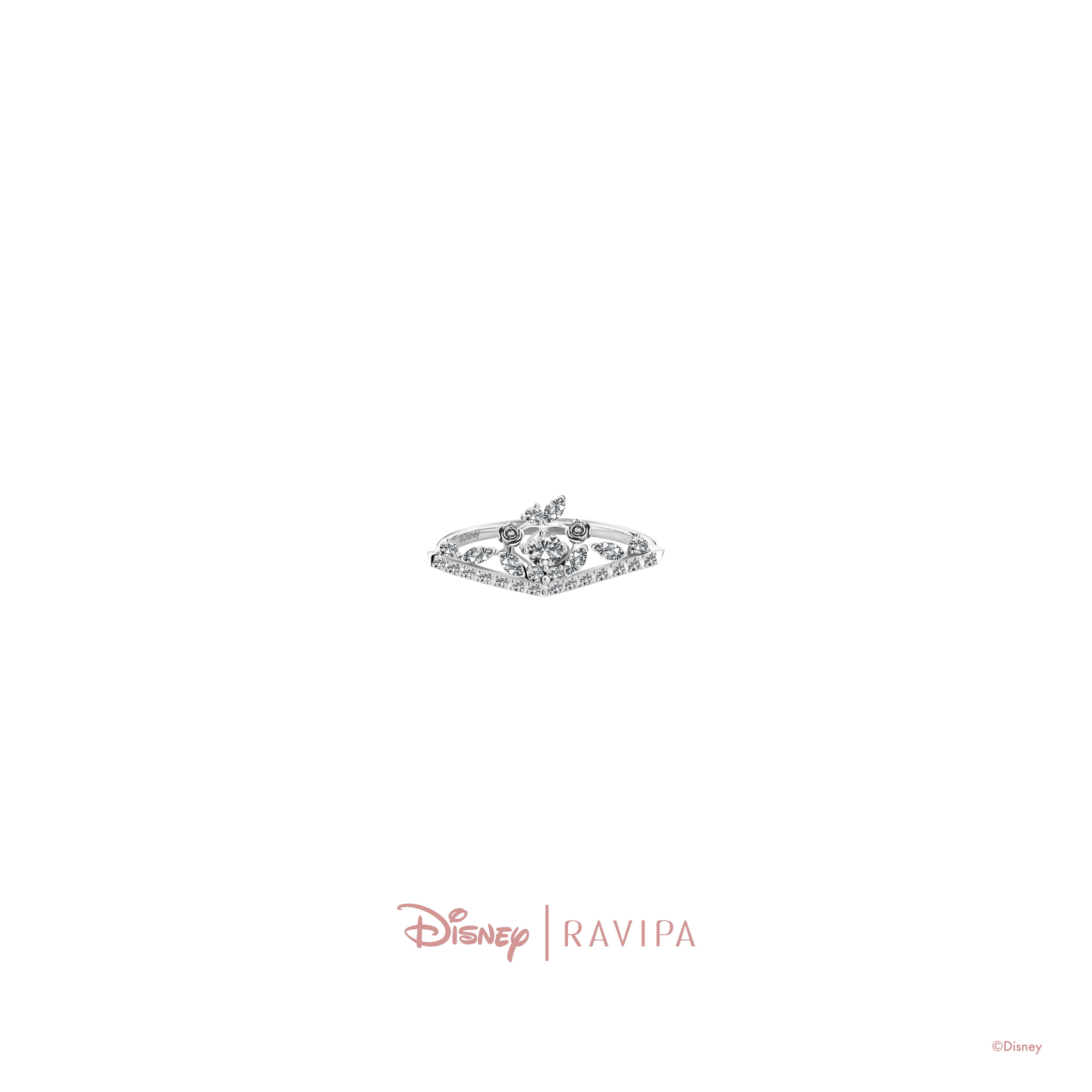 Snow White Crown Silver Ring