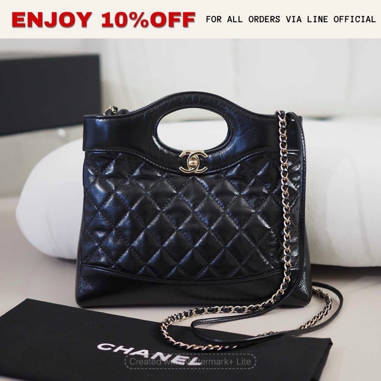 📍LIKE NEW 📍CHANEL 31 Mini Shopping สี Black Lambskin GHW Microchip | Bag