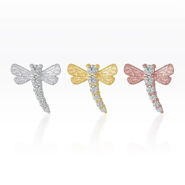 PiercingRoomByJay Dragonfly Flat Back เงินแท้ (ราคาต่อชิ้น)