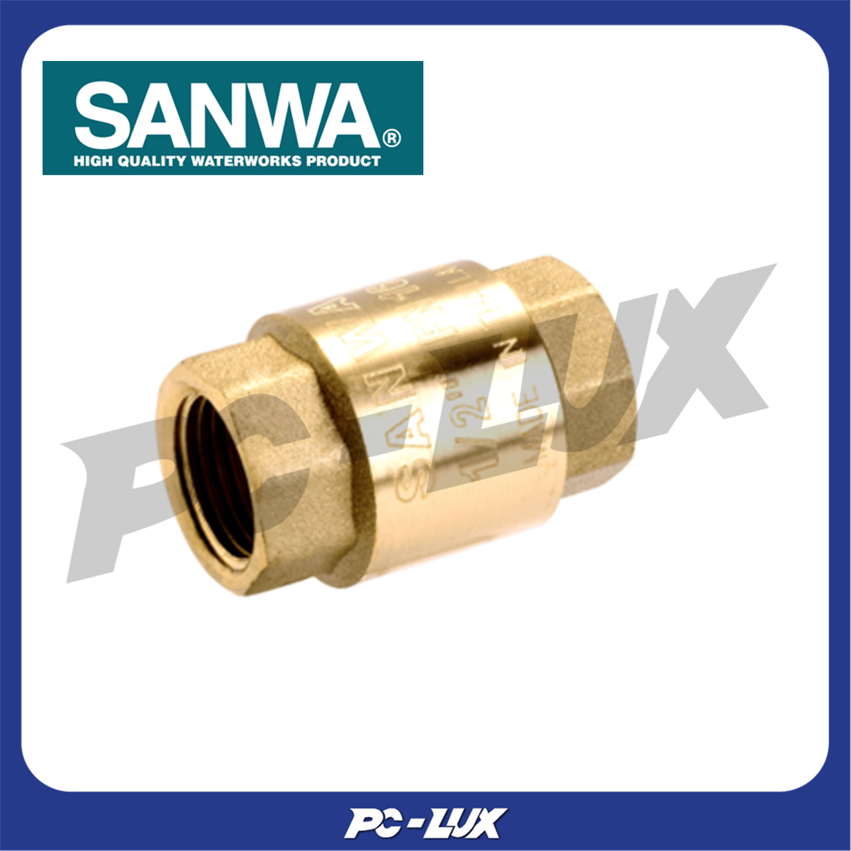 SANWA เช็ควาล์วสปริง สีทองเหลือง รุ่น SCV15 / SCV20 / SCV25