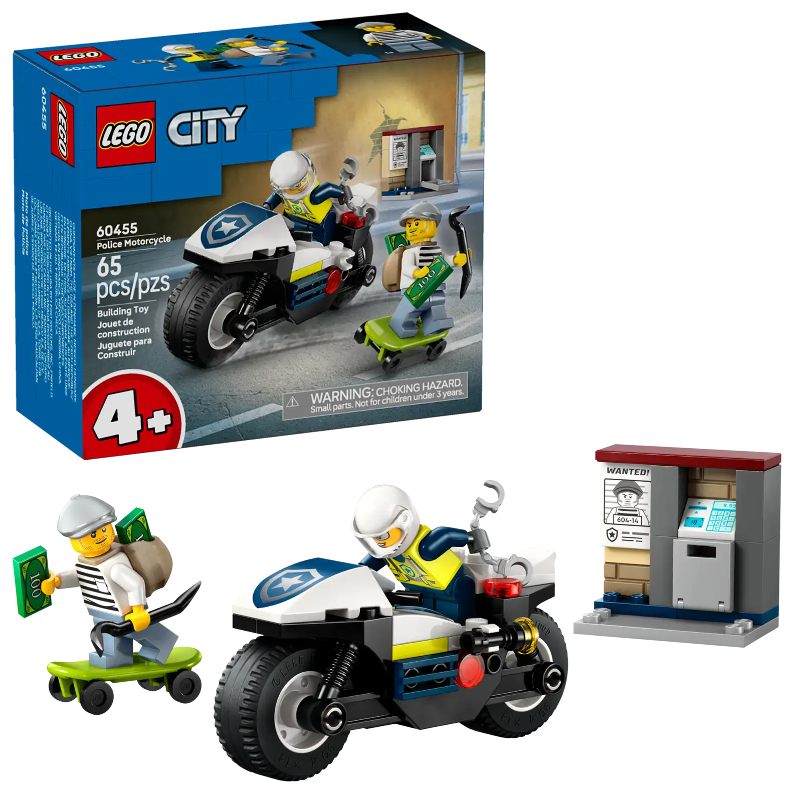 LEGO 60455 Police Motorcycle Chase(สินค้าซื้อแล้วไม่รับเปลี่ยนคืน)