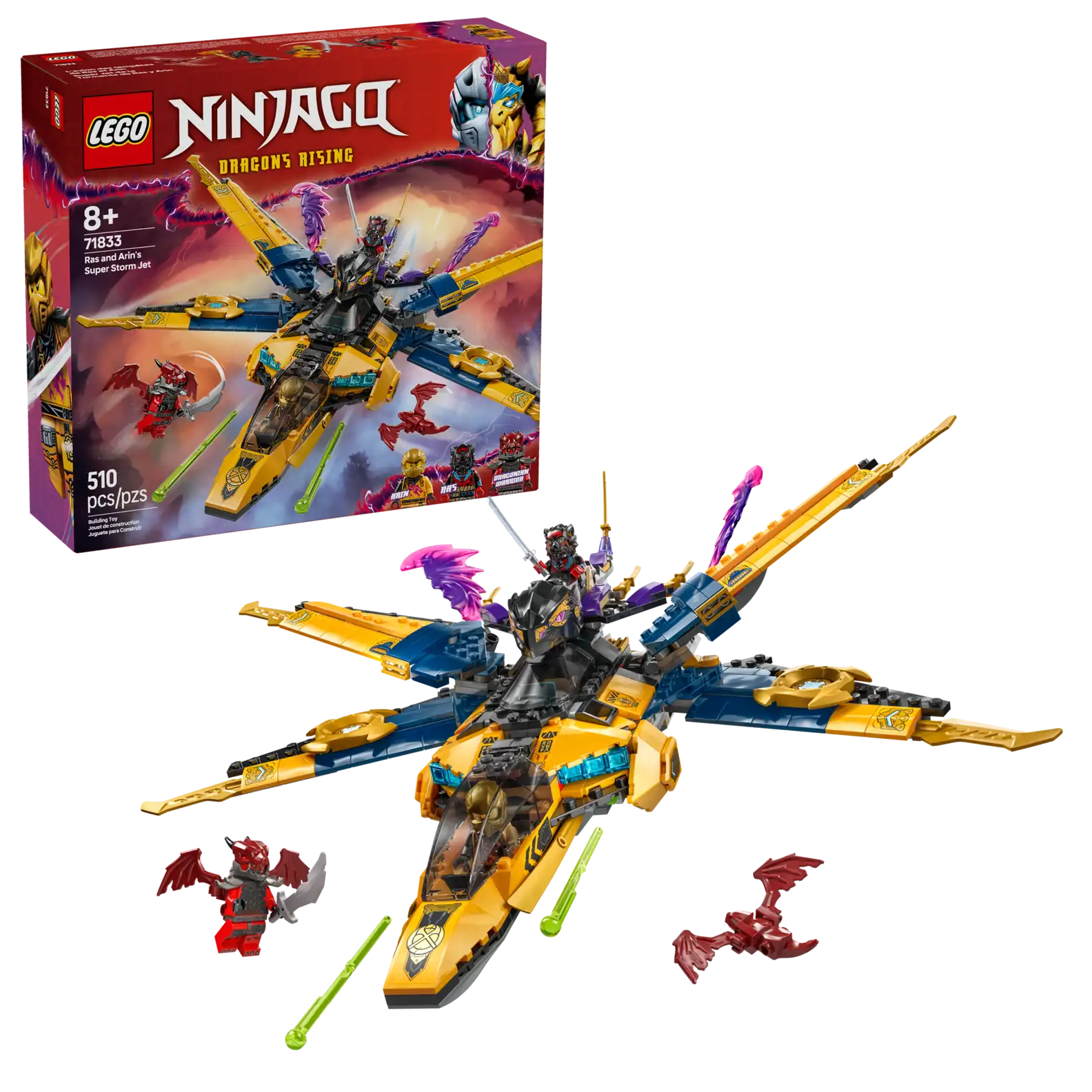 LEGO 71833 Ras and Arin's Super Storm Jet(สินค้าซื้อแล้วไม่รับเปลี่ยนคืน)