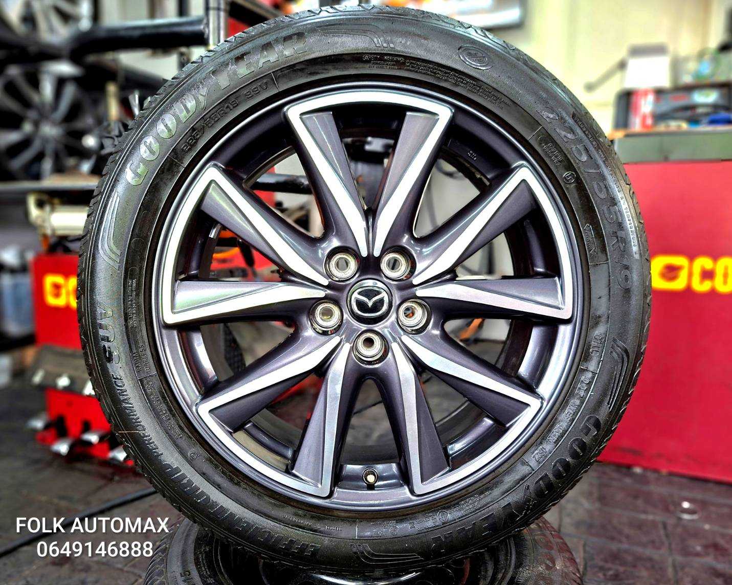 ล้อ Mazda CX 5 ขอบ 19 สภาพสวยไม่มีรอย พร้อมยาง goodyear 225 55 19 ปี 22 ดอกยางสวย  1703568 9814168