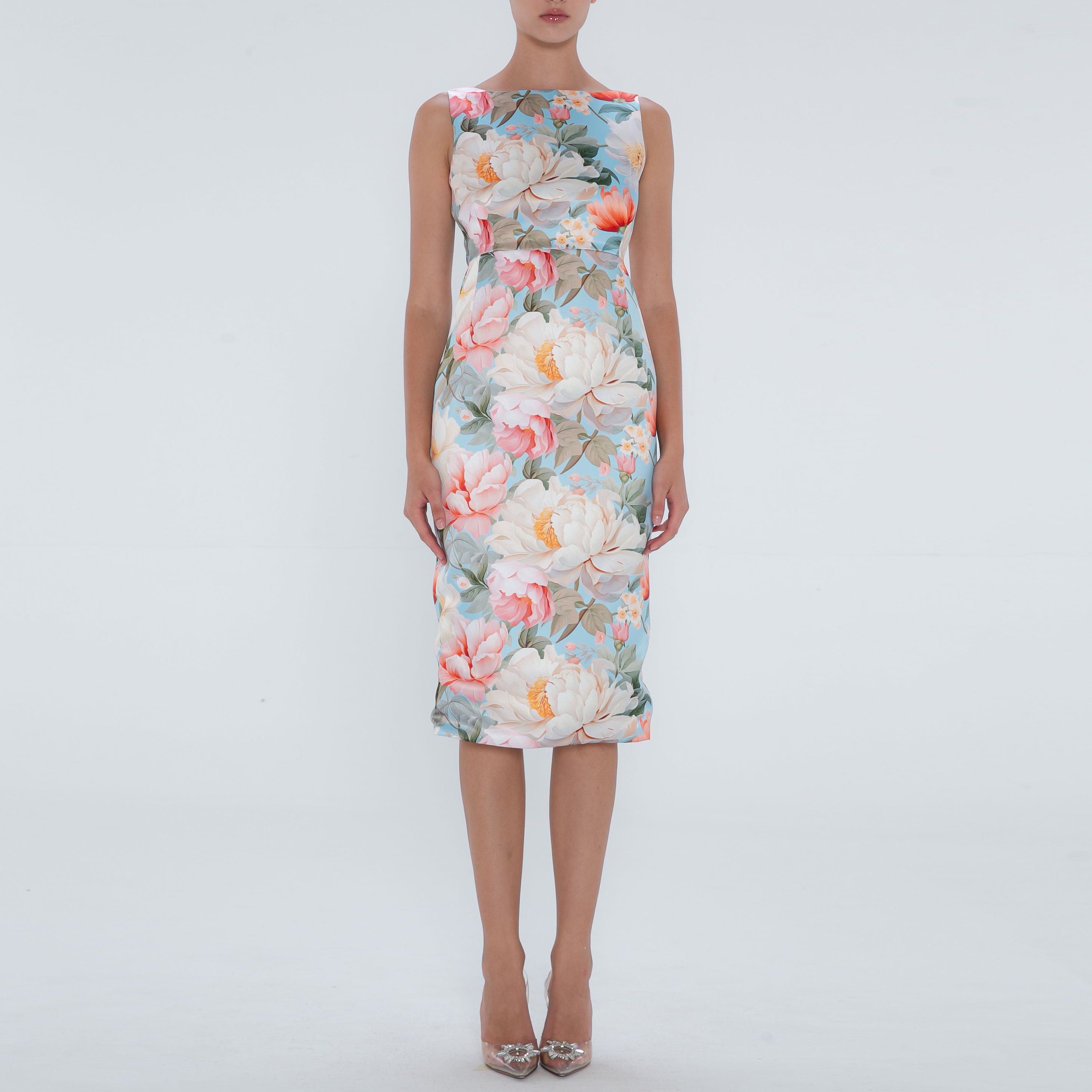 Sleeveless Royal Dress