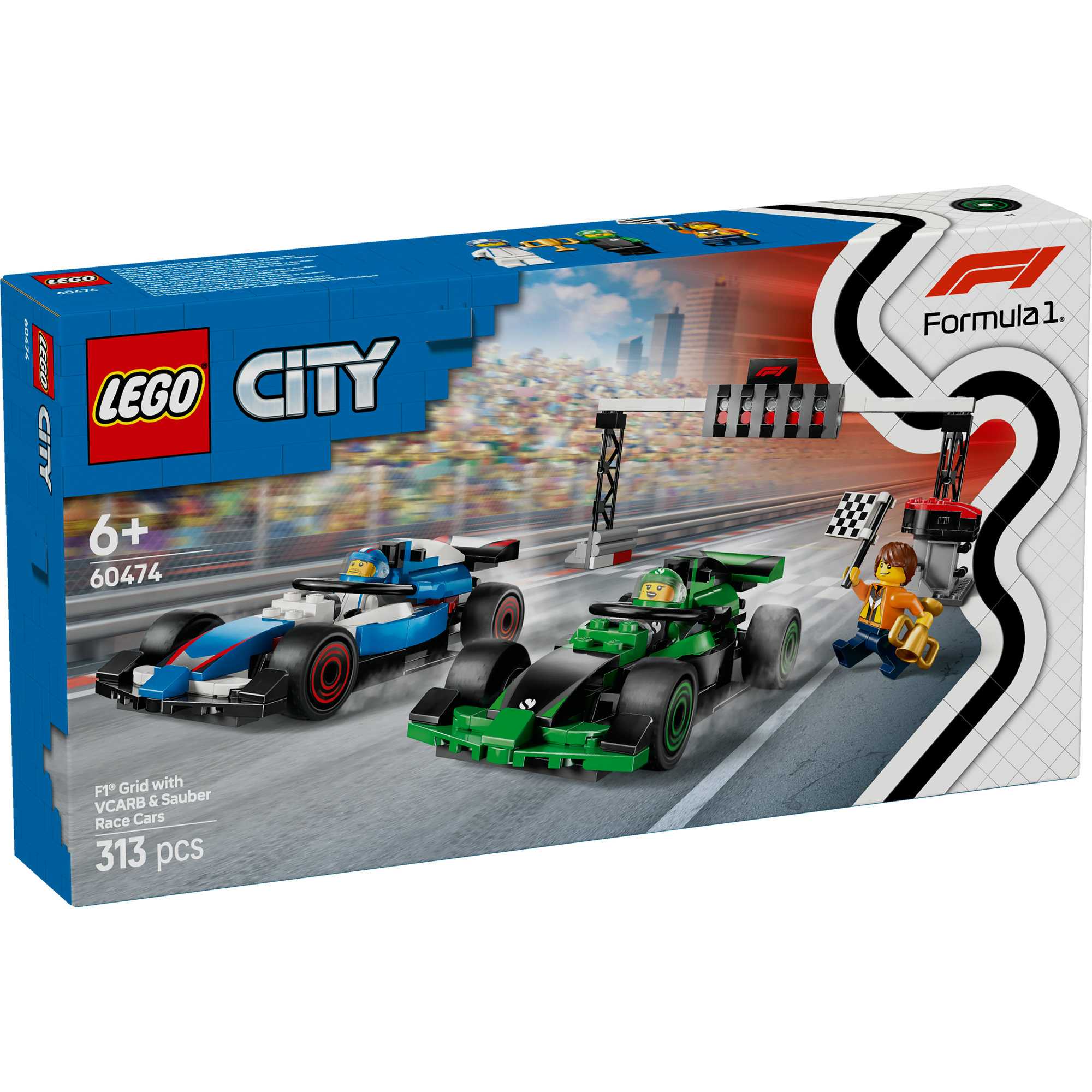 LEGO 60474 F1® Grid with VCARB & Sauber Race Cars