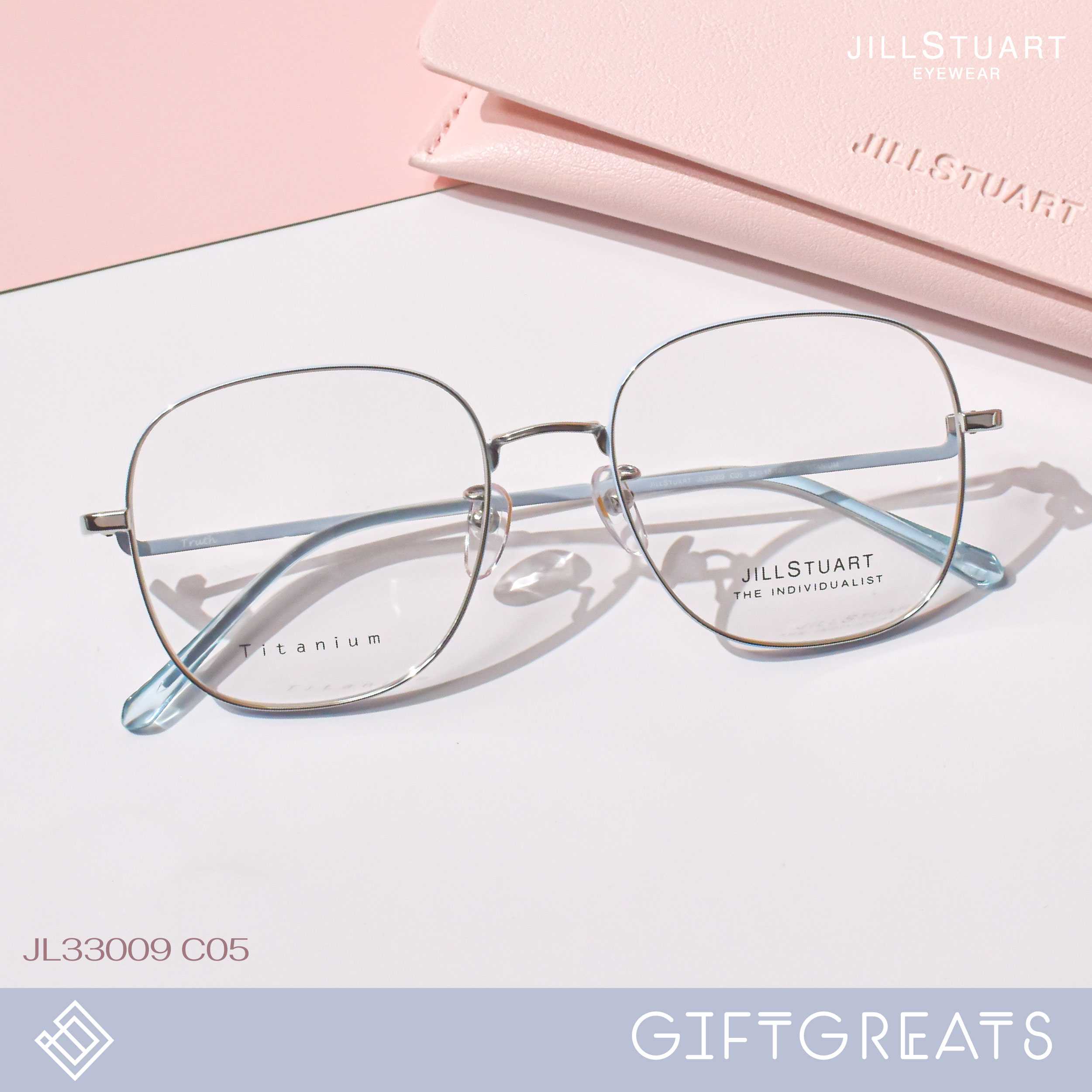 JILL STUART - JL33009 กรอบพร้อมเลนส์กรองแสงสีฟ้า แว่น ไทเทเนียม