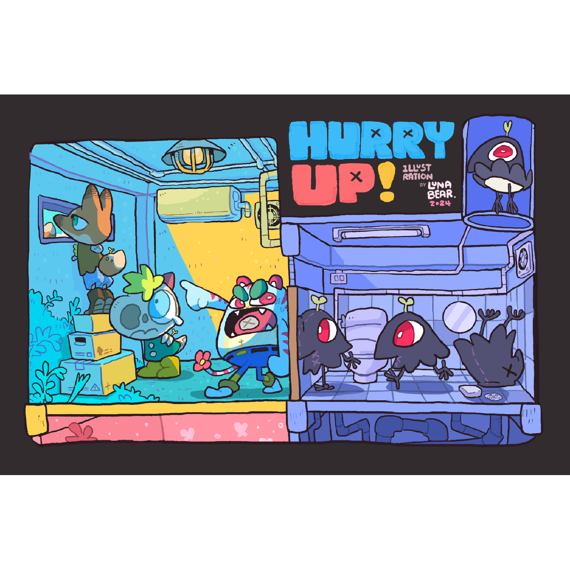 Postcard-Hurry up!