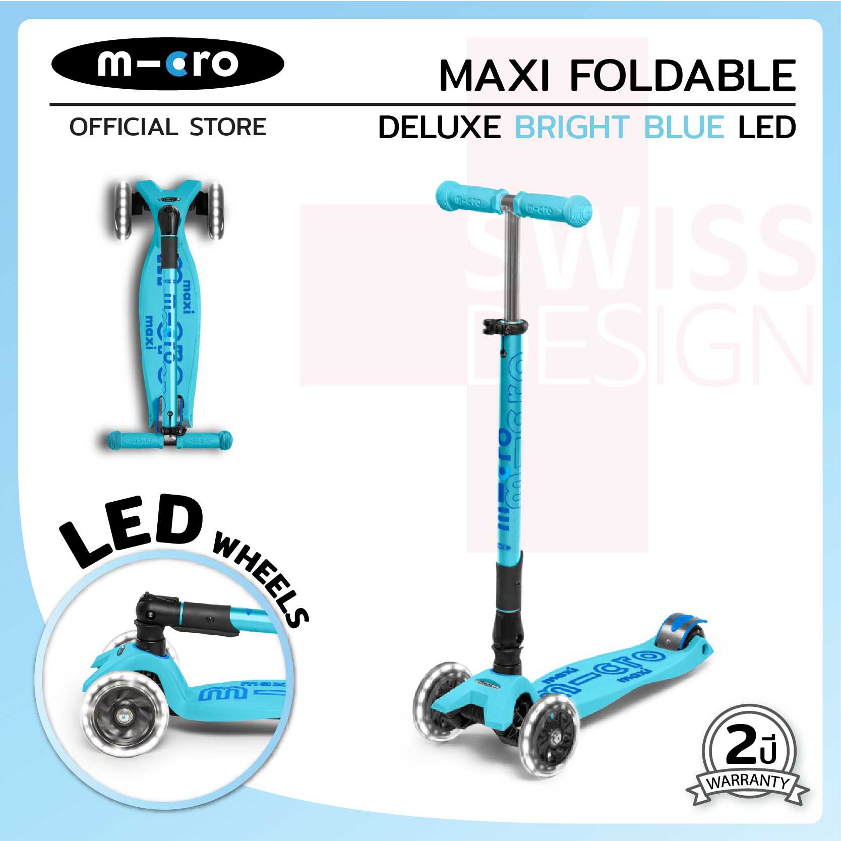 Micro Maxi Deluxe Foldable LED Bright Blue