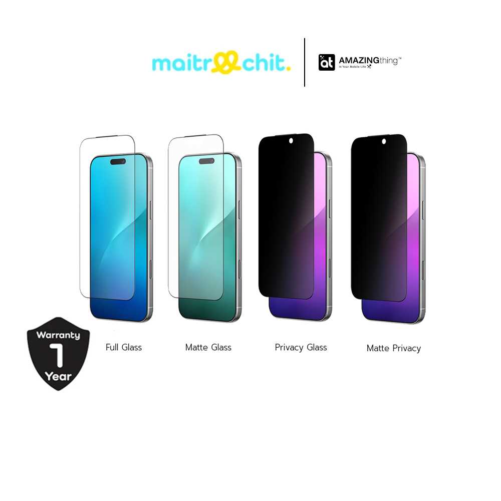 AMAZINGthing รุ่น Titan Glass (Tray) ฟิล์มกระจกกันรอยสำหรับ iPhone 17 / 17 Air / 17 Pro / 17 Pro Max
