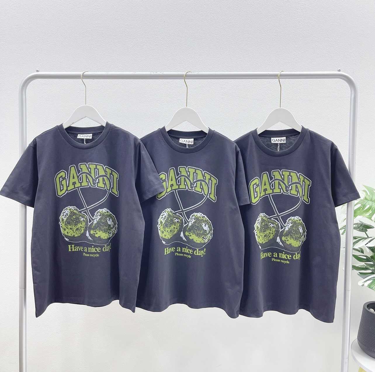 Ganni Cherry T-Shirt (Black)