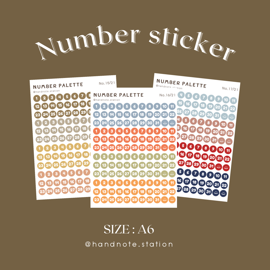 Number sticker 