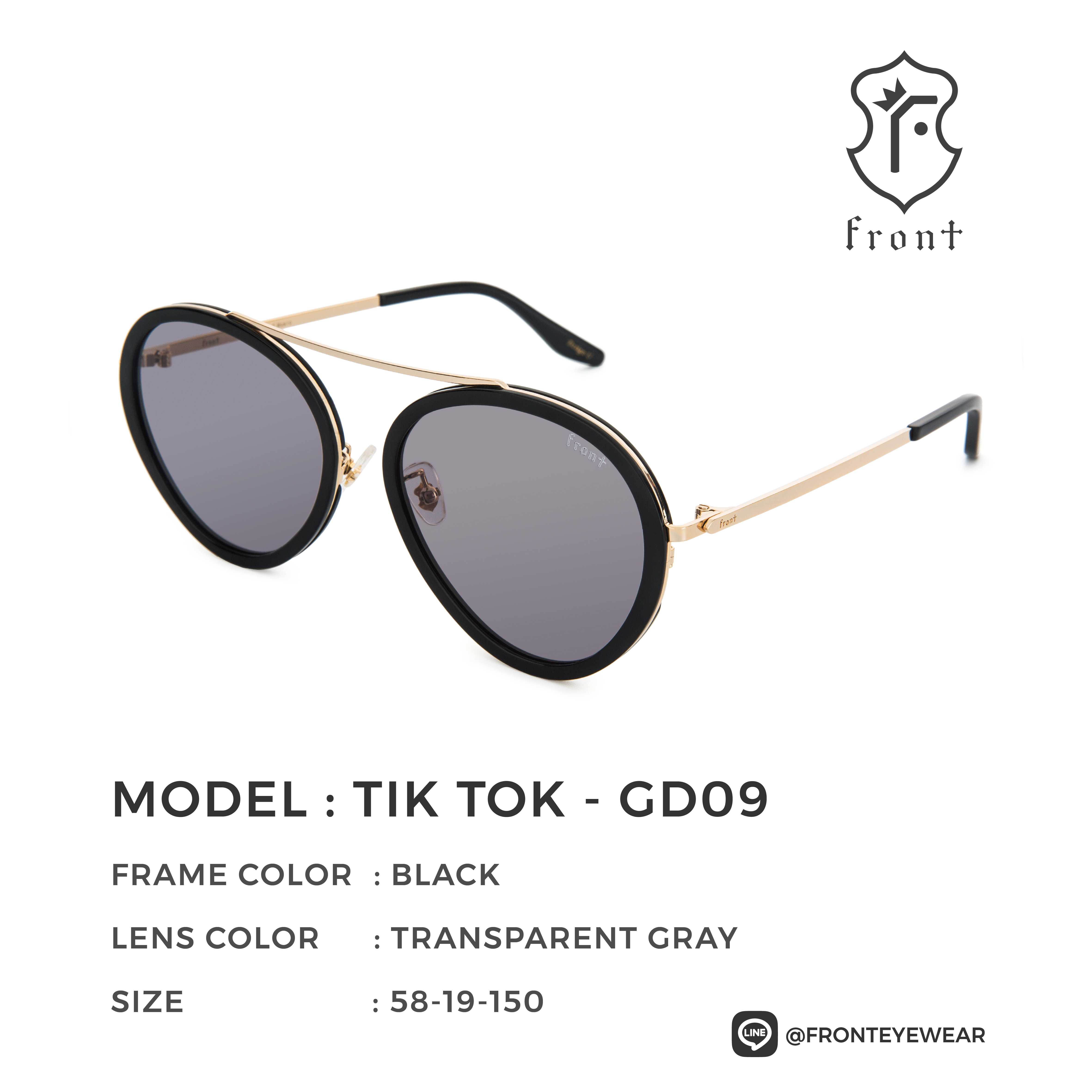 FRONT - แว่นกันแดด รุ่น Tik-Tok (สามารถนำไปตัดเลนส์สายตาได้ค่ะ) - Fronteyewearthailand
