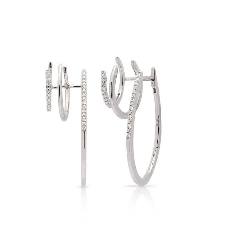 Jewellista ต่างหู Olanta เงินแท้ 925 ประดับพลอย Zirconia