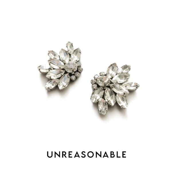 ต่างหู ต่างหูคลิป ต่างหูก้านเงินแท้ น้ำหนักเบา สวยใส่สบาย UA0443-01 Unreasonable Accessories