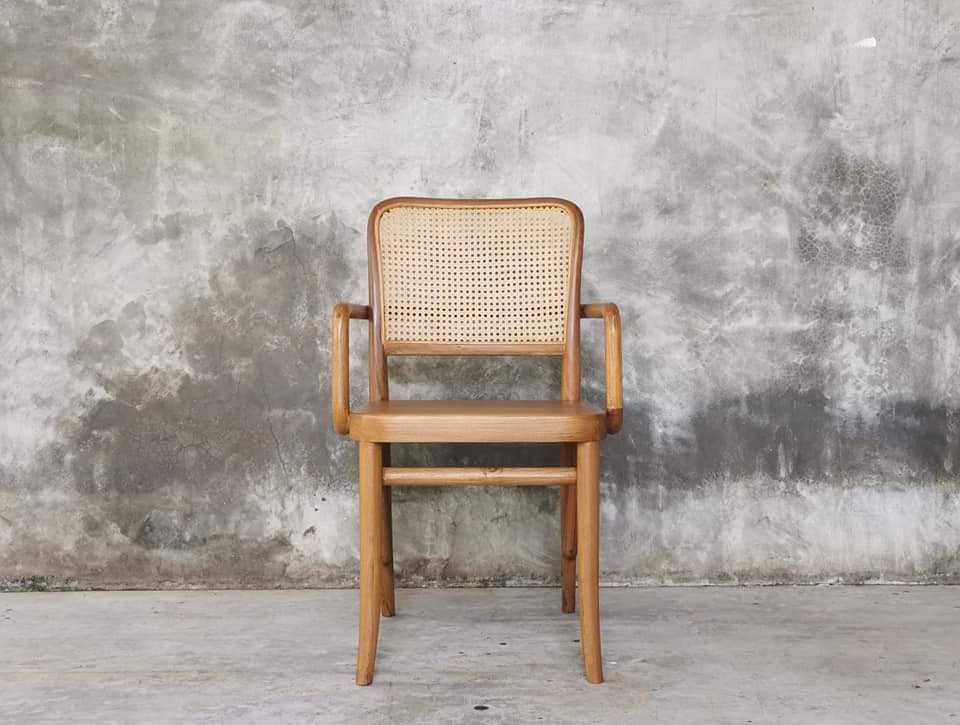 เก้าอี้ไม้สักสานหวายแท้ Chair Teak weave real Rattan