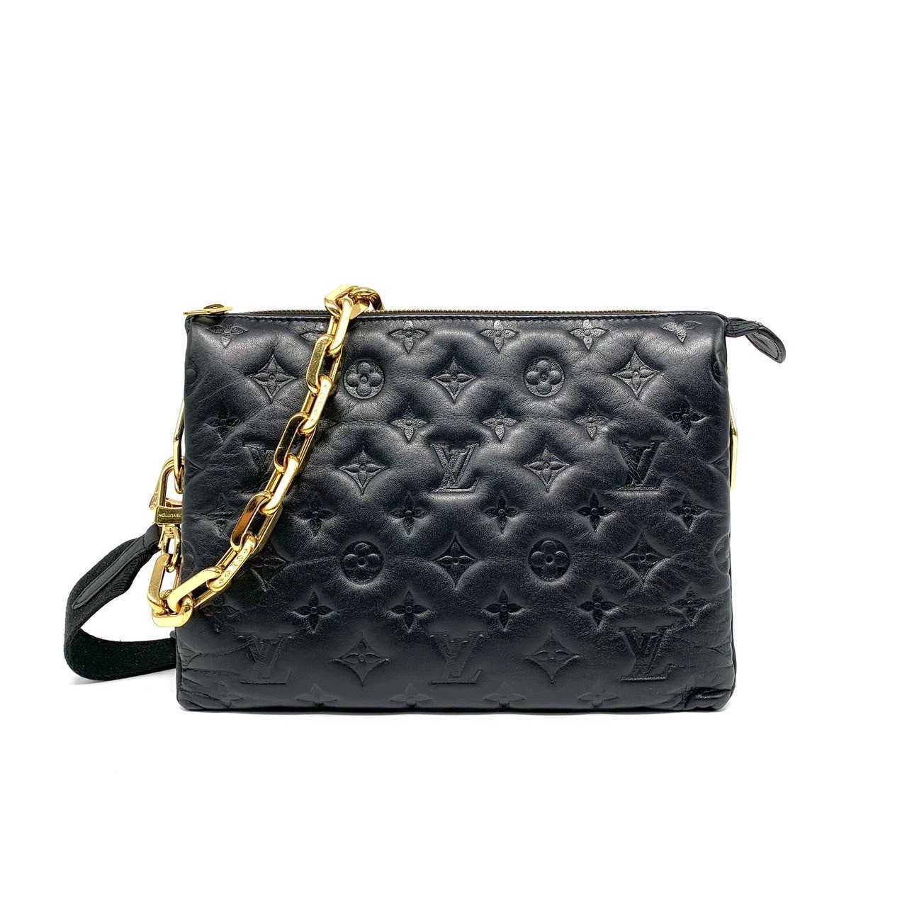 LV Coussin pm black ghw microchip