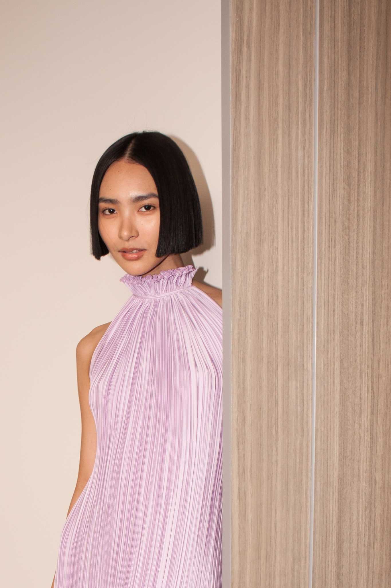 Purple Dress Halter Neck - Purple (Pre order 7-10 day)