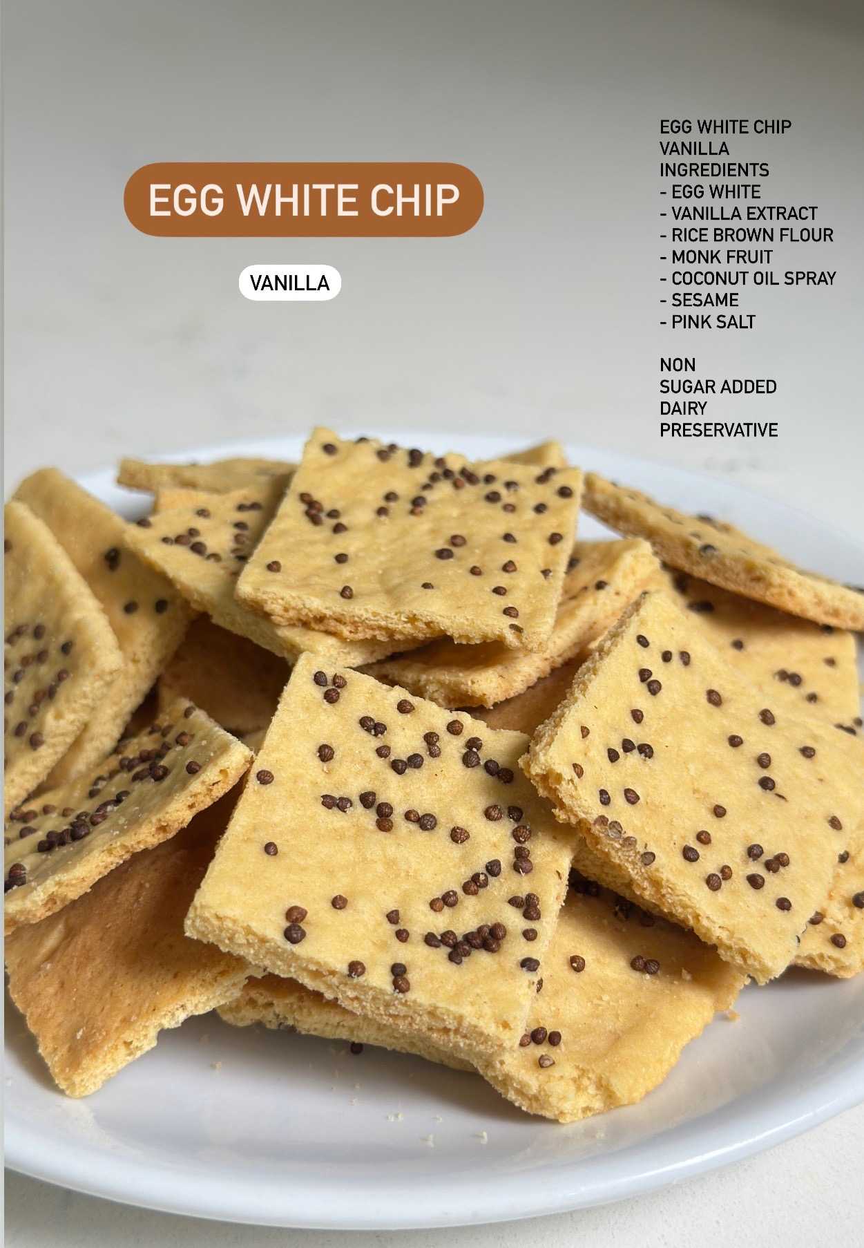 Heaven8 - Egg white chip รส Vanilla  (Pre-order)