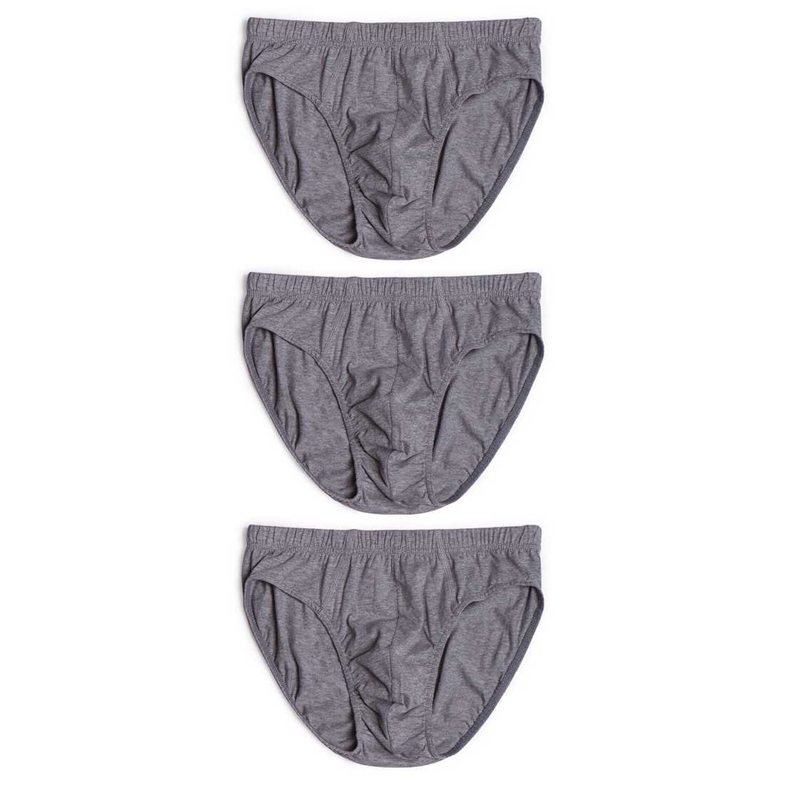 กางเกงในชาย Essential Brief 3-Pack - Grey Melange