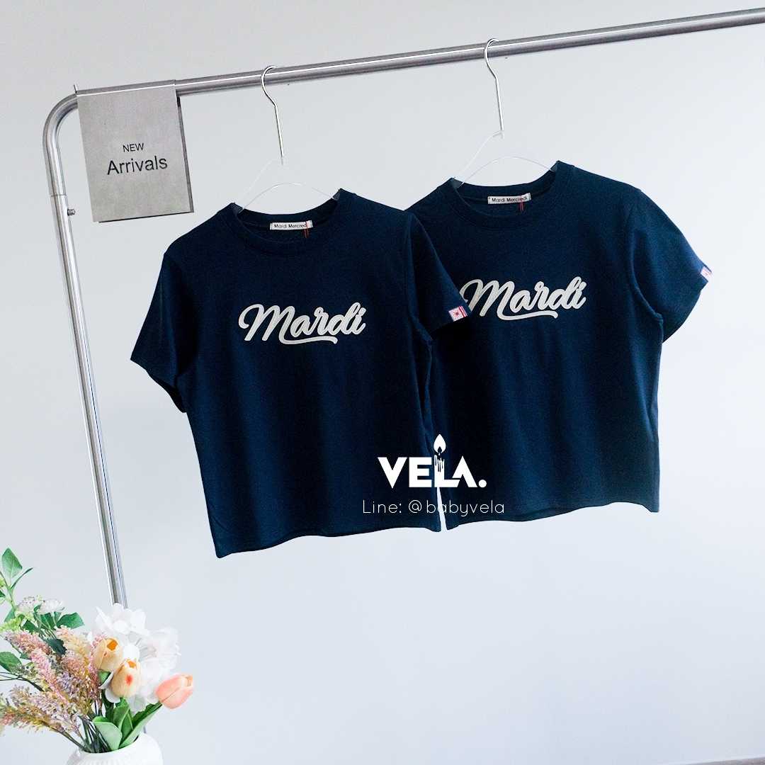 Mardi Slim T-Shirt Mardi Vintage Logo (Navy Beige)