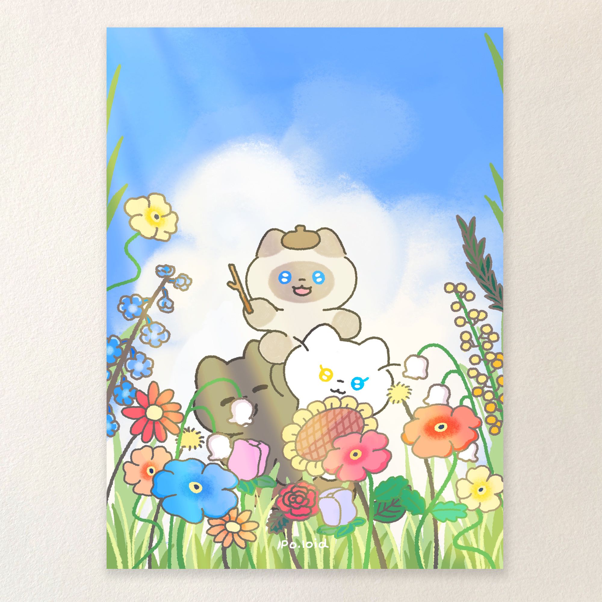 Blooming time postcard