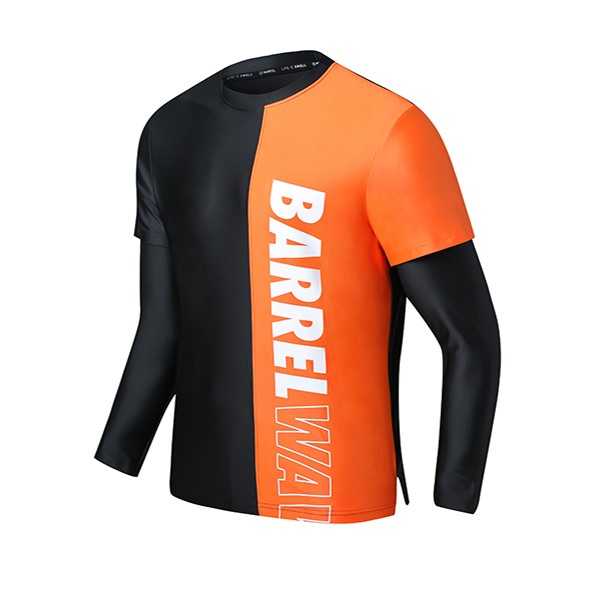 BARREL MEN_LAYERED RASHGUARD - BLACK